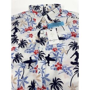NWT Robert Graham BONDI Tropical Surfer Print S/Sleeve Button-Up Shirt XL‎ $158